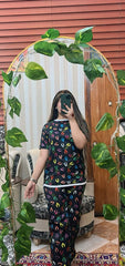 COLORPOP NOIR PRINTED SHIRT AND TROUSER