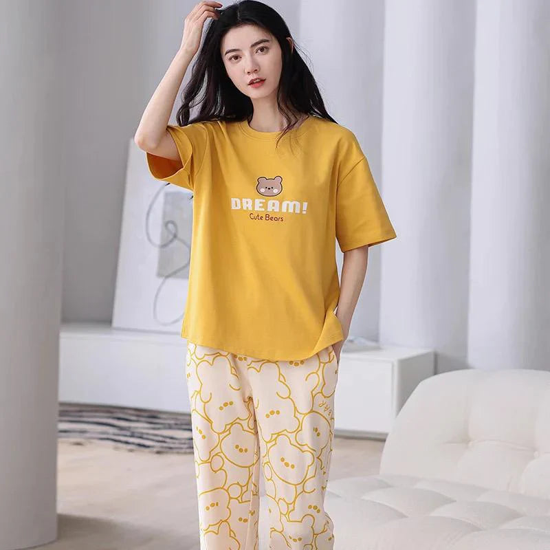 Dreams Cute Bears Printed Night Suit