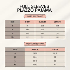 Skin White Round Neck Plazzo PJ Set